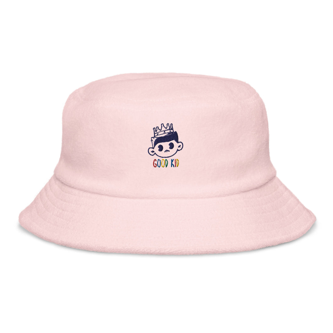 Good Kid Embroidered Terry cloth bucket hat